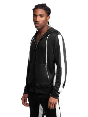 MENS CONTRAST STRIPE ZIP HOODIE