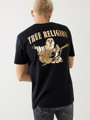 True Religion Metallic Buddha Short-Sleeve Graphic T-Shirt