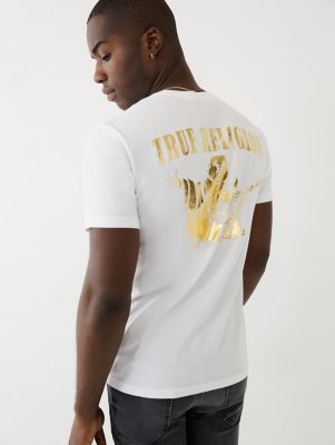 red and gold true religion shirt