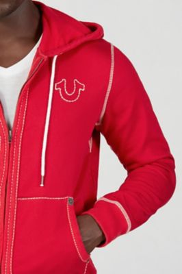 true religion contrast stitch hoodie