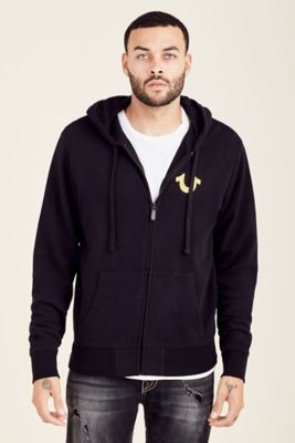 black and gold true religion hoodie