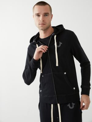 true religion black zip hoodie