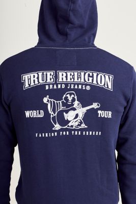 BUDDHA LOGO ZIP HOODIE