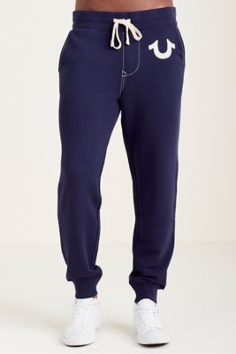 navy blue true religion sweatpants