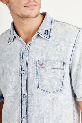 true religion white button up shirt