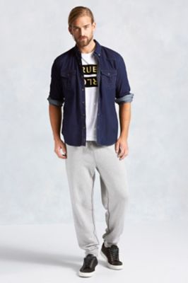 navy blue true religion sweatpants