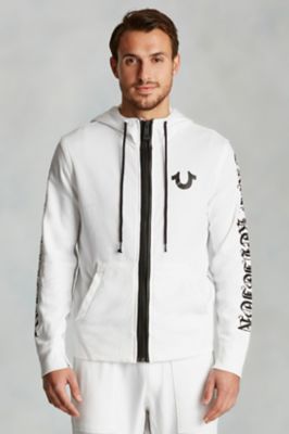 true religion white hoodie