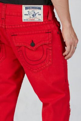 all red true religion jeans