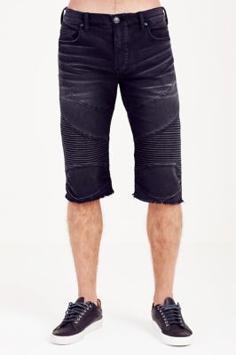 mens black true religion shorts