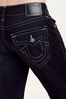 men's all black true religion jeans