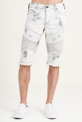 mens white true religion shorts