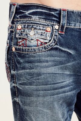 mens jeans with red stitching