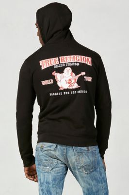 true religion double puff hoodie