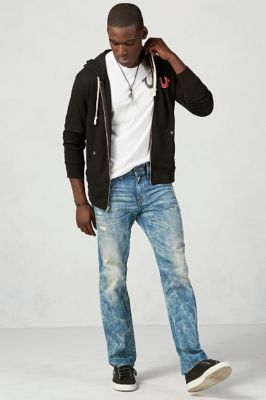 true religion double puff hoodie