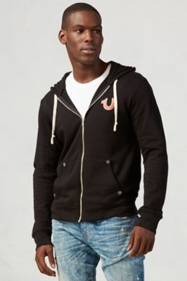 true religion double puff hoodie