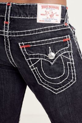 men's all black true religion jeans