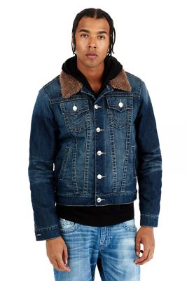 mens jean jacket true religion