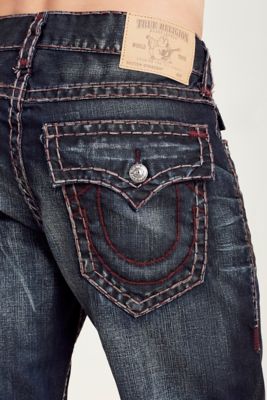 true religion ricky super t red stitch