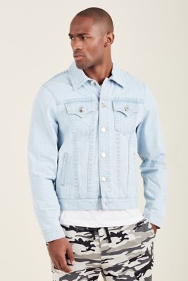 white jean jacket mens true religion