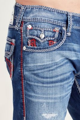 true religion jeans blue stitching