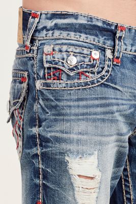 mens ripped jeans true religion