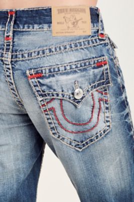true religion jeans blue stitching