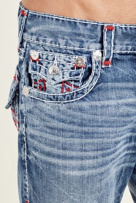 true religion white jeans red stitching