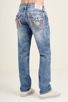 STRAIGHT BANDANA RIPPED PATCH MENS JEAN 