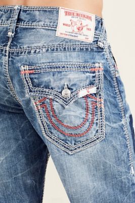 STRAIGHT BANDANA RIPPED PATCH MENS JEAN - True Religion