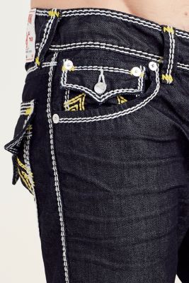 true religion jeans yellow stitching