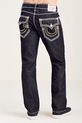 true religion jeans white stitching men's
