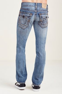 STRAIGHT FLAP RED ORANGE BIG T MENS JEAN - True Religion