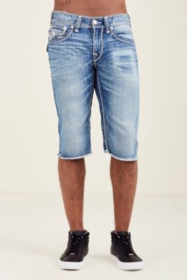 true religion cut off shorts mens