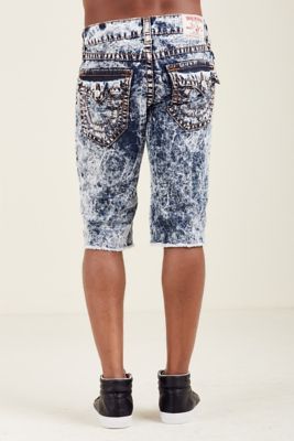 true religion cut off shorts mens