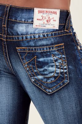 true religion jeans orange stitching