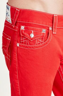 true religion black and red jeans