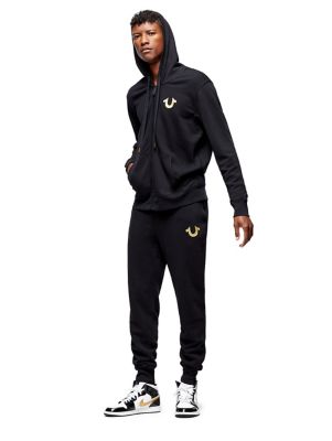 logo hooded jogger set