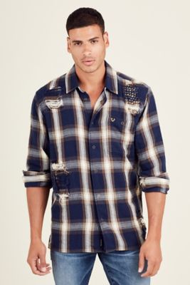 LOOSE FIT MENS PLAID SHIRT True Religion