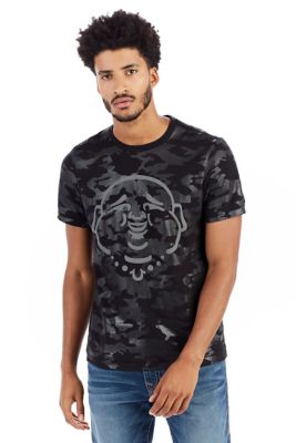 TONAL COATED CAMO BUDDHA MENS CREW TEE 