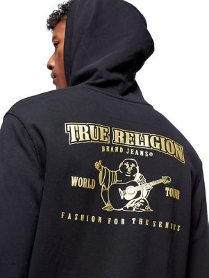 true religion black and gold sweatshirt