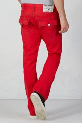 black and red true religion jeans