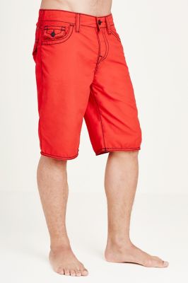 Red true religion store shorts