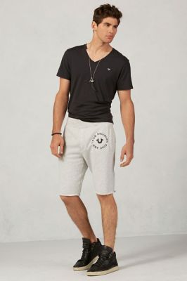 true religion fleece shorts