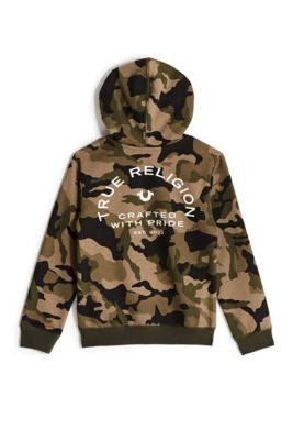 BOYS CAMO ZIP HOODIE