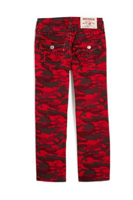 red camo jeans