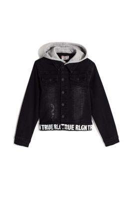 true religion jean jacket hoodie