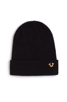 Horseshoe Black Beanie Hat | True Religion