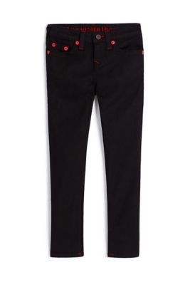 black and red true religion sweat suit