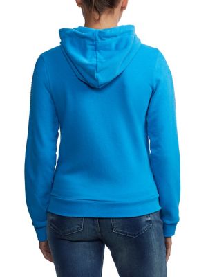 WOMENS ACTIVE ZIP UP HOODIE W/ RHINESTONES