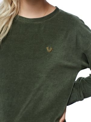 velour crewneck sweatshirt